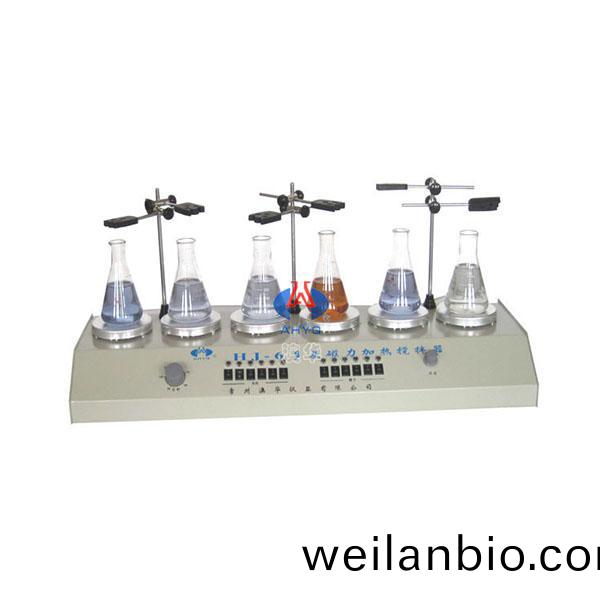 HJ-6多(duo)頭磁力加熱(re)攪(jiao)拌(ban)器